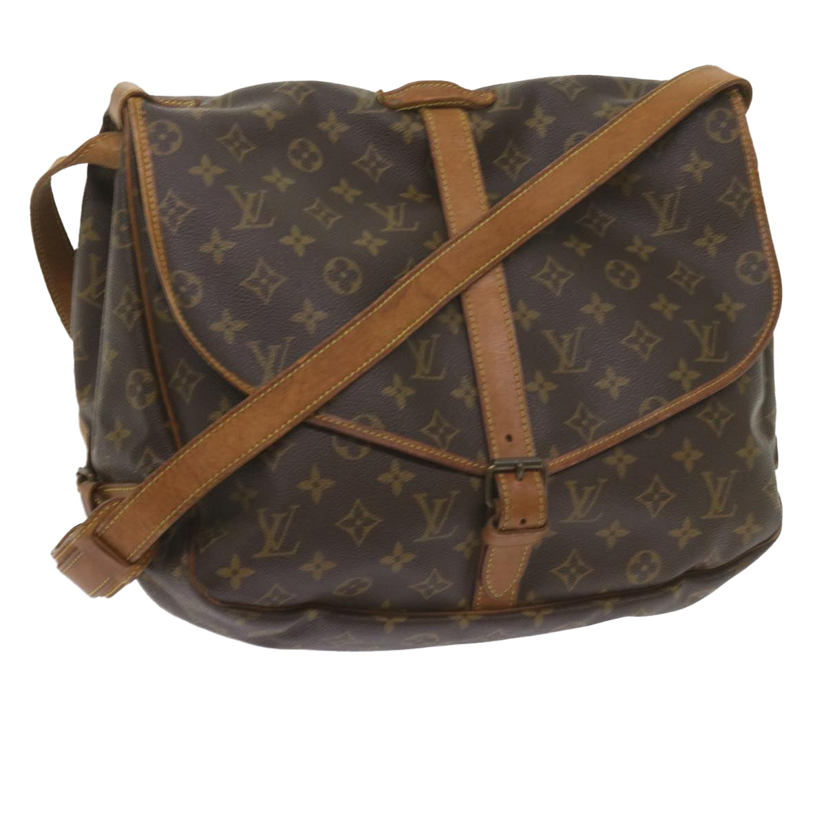LOUIS VUITTON Monogram Saumur 35 Shoulder Bag M42254 LV bs10450