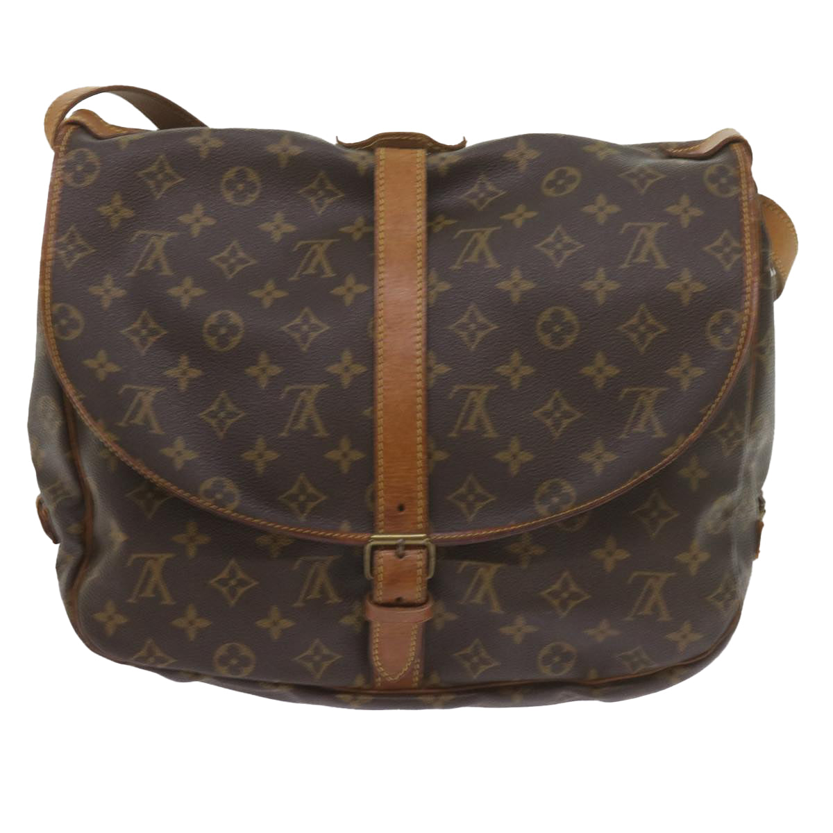 LOUIS VUITTON Monogram Saumur 35 Shoulder Bag M42254 LV bs10450