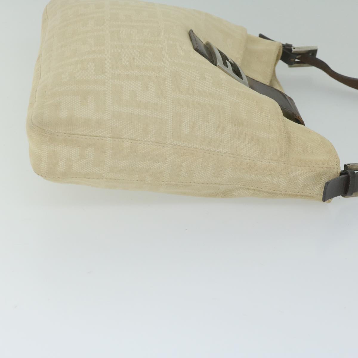 Luxury FendiZucca Canvas Mamma Baguette Shoulder Bag Beige 2348 26727 008bs10534