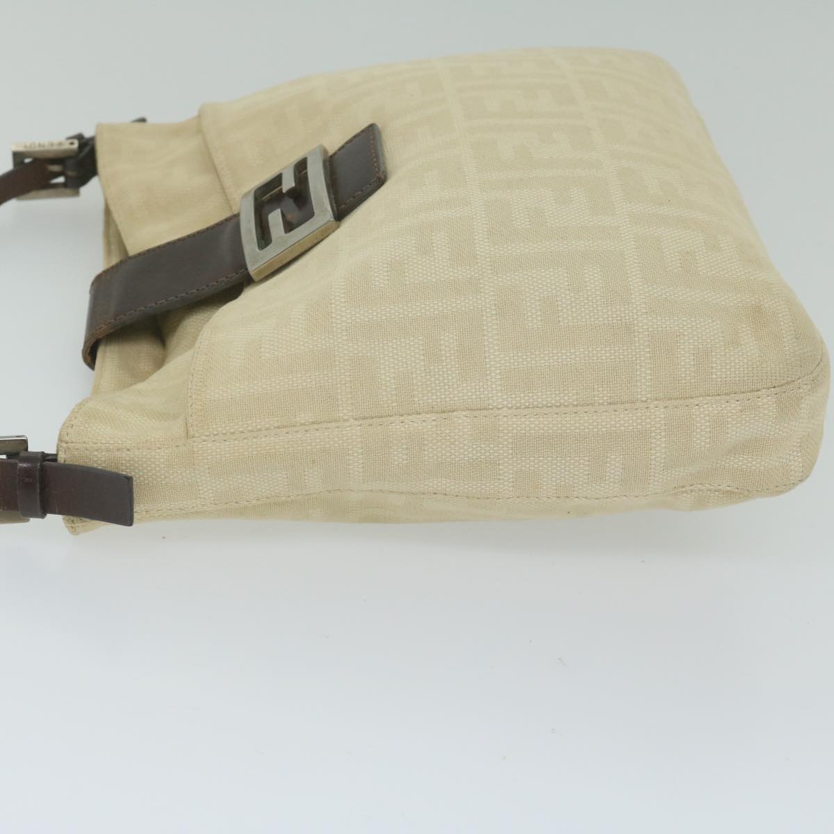 Luxury FendiZucca Canvas Mamma Baguette Shoulder Bag Beige 2348 26727 008bs10534