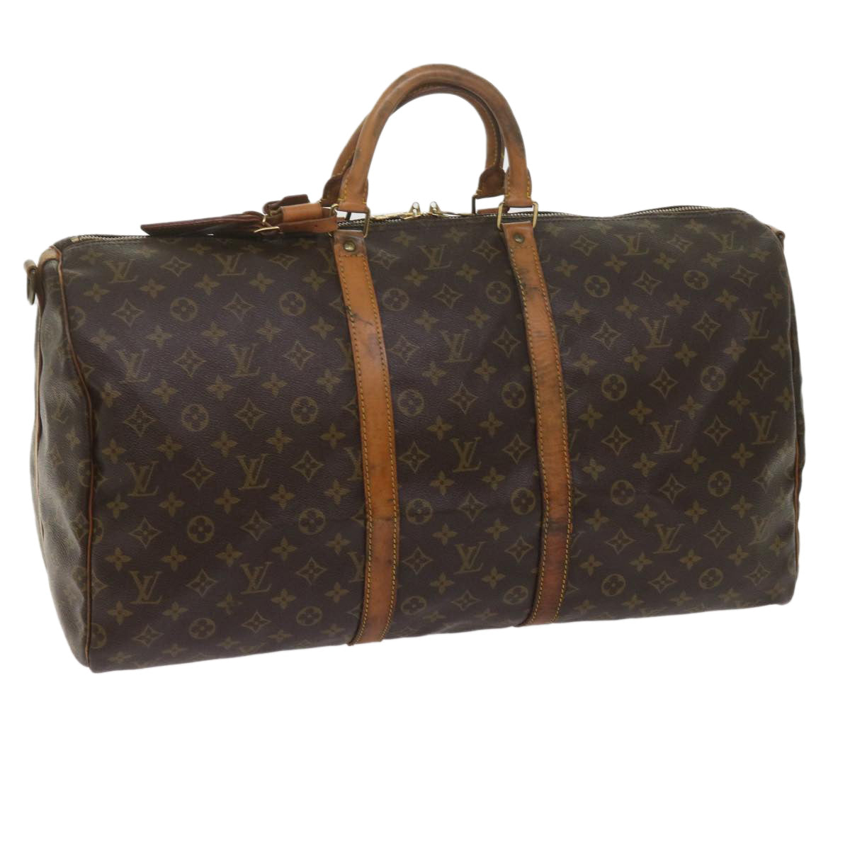 LOUIS VUITTON Monogram Keepall Bandouliere 55 Boston Bag M41414 LV bs10637