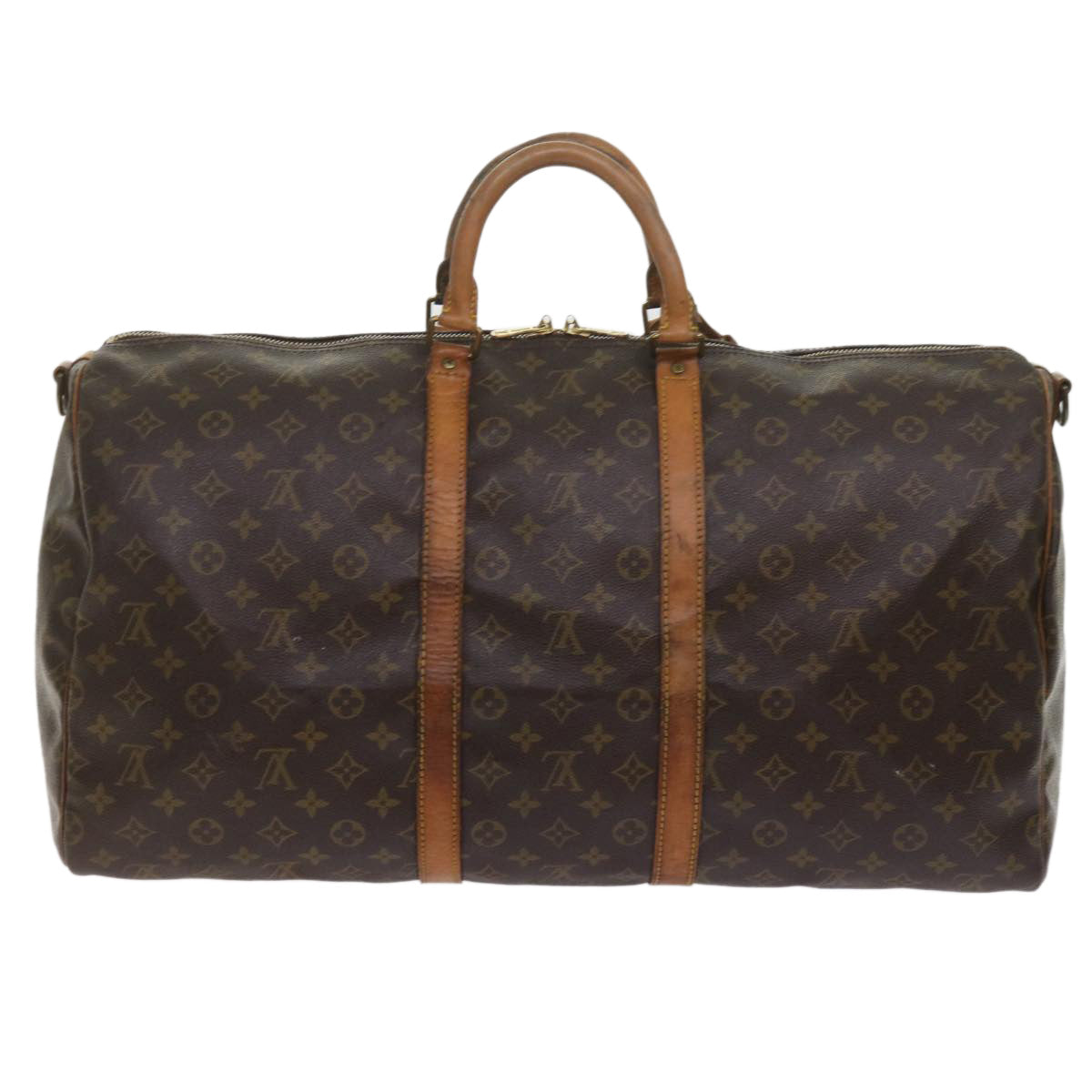 LOUIS VUITTON Monogram Keepall Bandouliere 55 Boston Bag M41414 LV bs10637