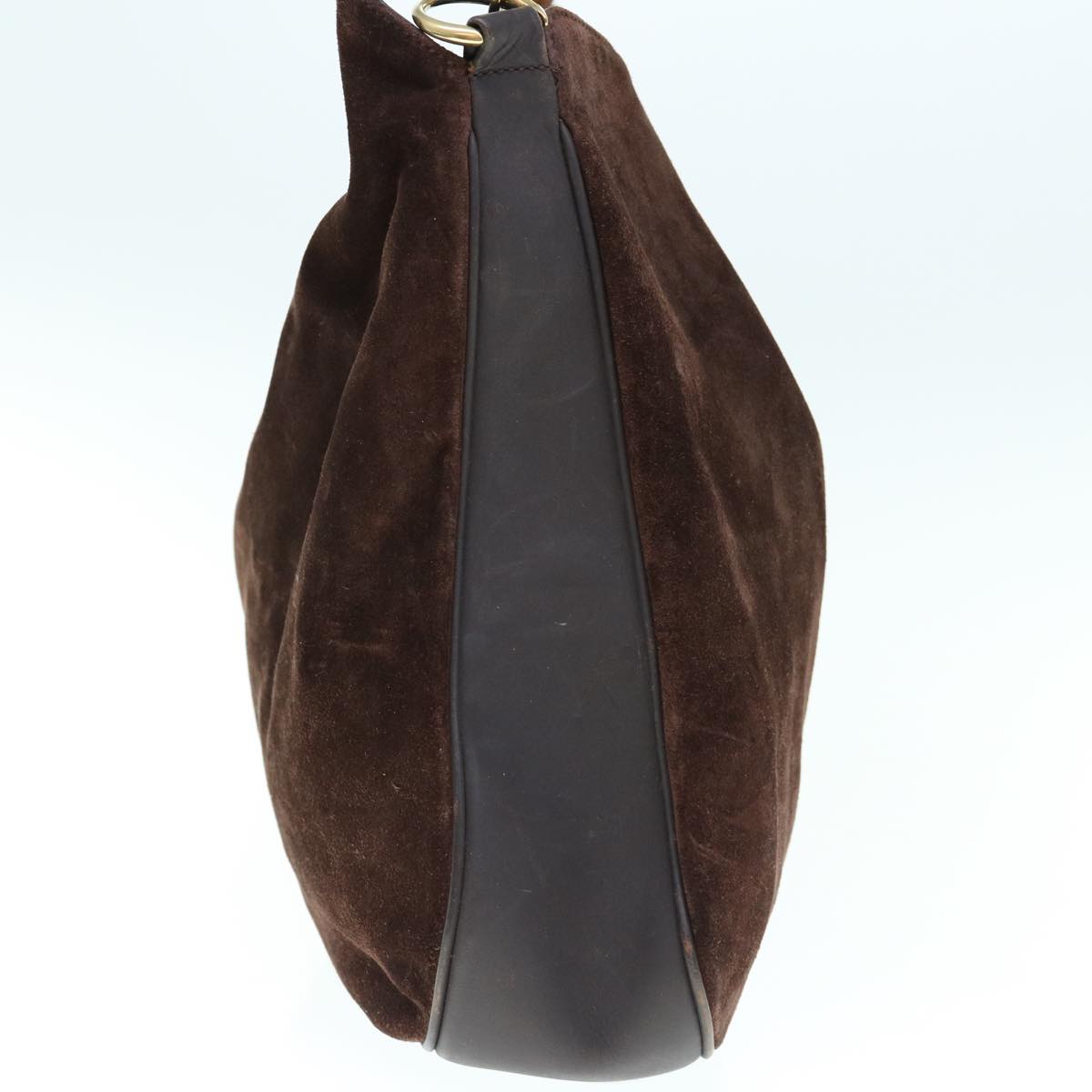 GUCCI Bamboo Shoulder Bag Suede 2way Brown  bs10661