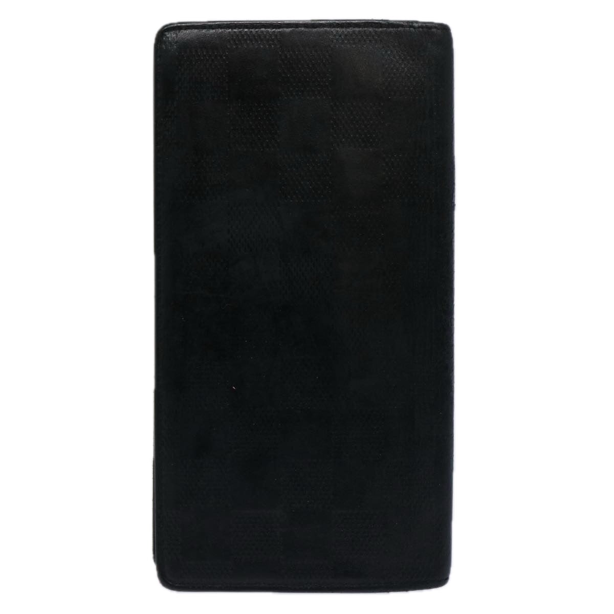 LOUIS VUITTON Damier Anfini Portefeuille Brazza Wallet Black N63010 bs10718