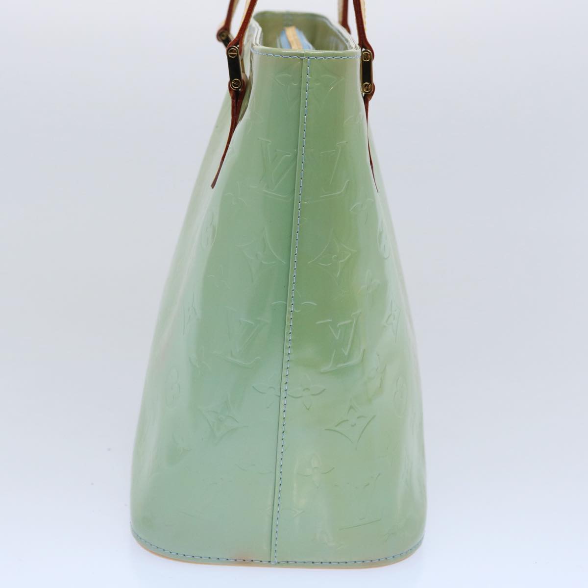 LOUIS VUITTON Monogram Vernis Houston Hand Bag Baby Blue M91005 LV bs10736