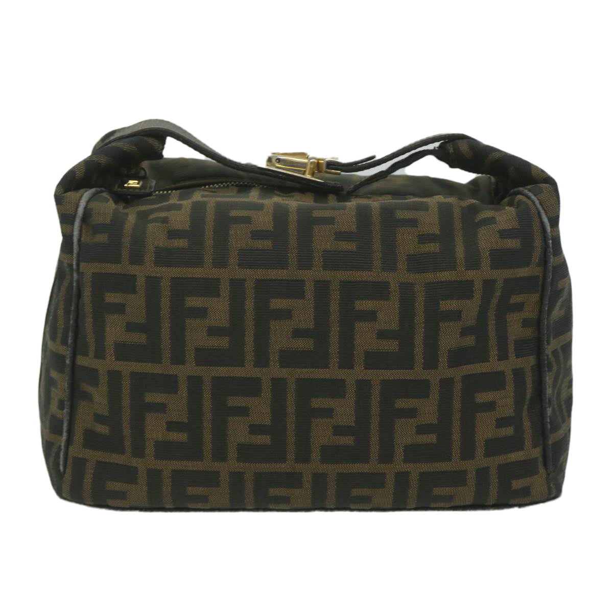 Luxury FendiZucca Canvas Hand Bag Black Brownbs10753
