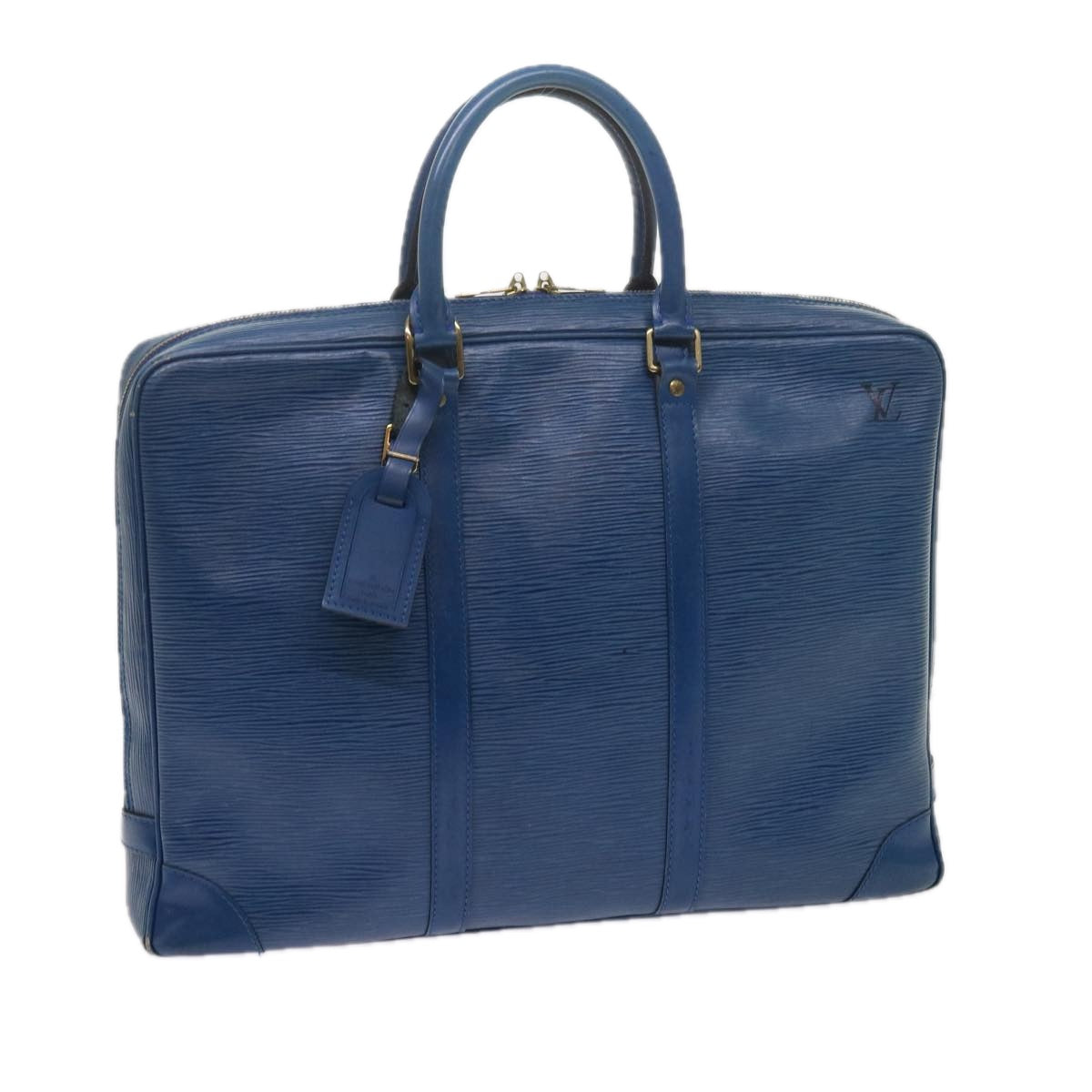 LOUIS VUITTON Epi Porte Documents Voyage Business Bag Blue M54475 bs10755