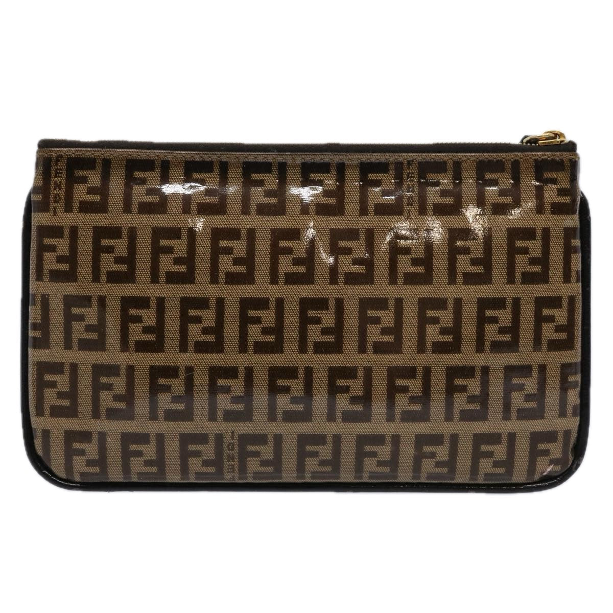 Luxury FendiZucchino Canvas Pouch Brownbs10758