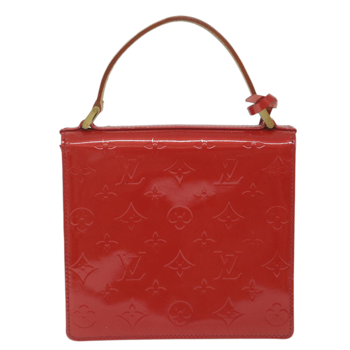 LOUIS VUITTON Monogram Vernis Spring Street Hand Bag Red M91135 LV bs10871