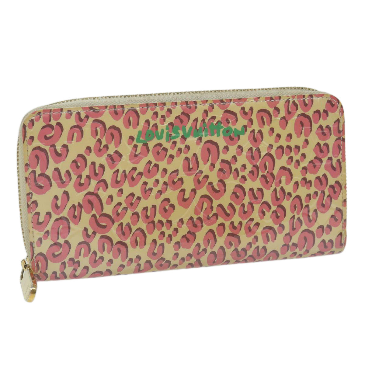 LOUIS VUITTON Monogram Vernis Zippy Wallet Broncorail M91476 LV bs10939