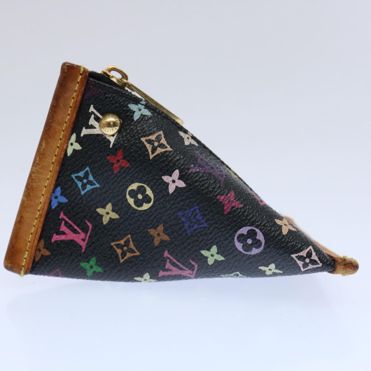 LOUIS VUITTON Monogram Multicolor Berlingo Coin Purse Black M58029 bs10998
