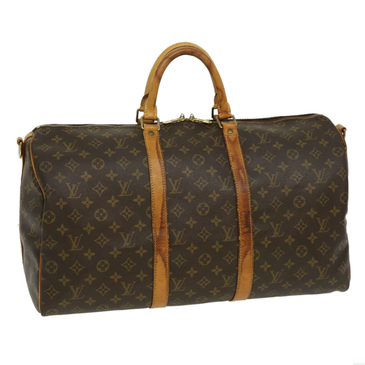 LOUIS VUITTON Monogram Keepall Bandouliere 50 Boston Bag M41416 LV bs1102