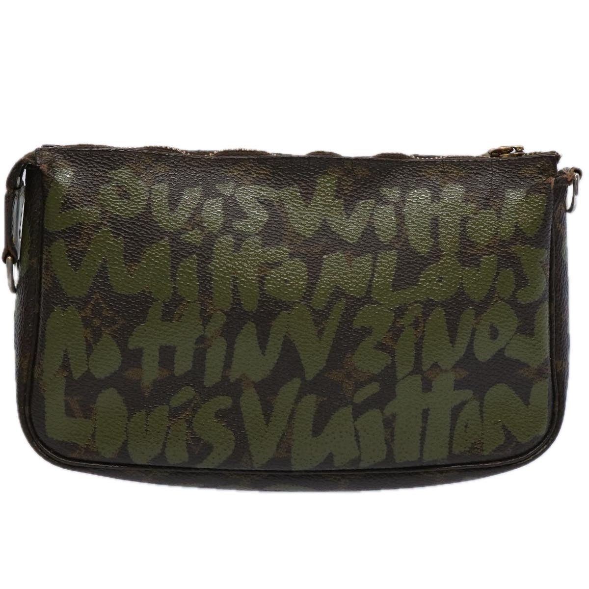 LOUIS VUITTON Monogram Graffiti Pochette Accessoires Khaki M92191 bs11058
