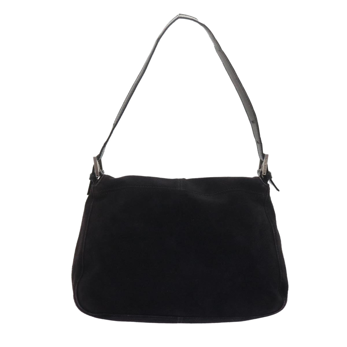 Luxury FendiMamma Baguette Shoulder Bag Suede Black 2308 26325 089bs11079