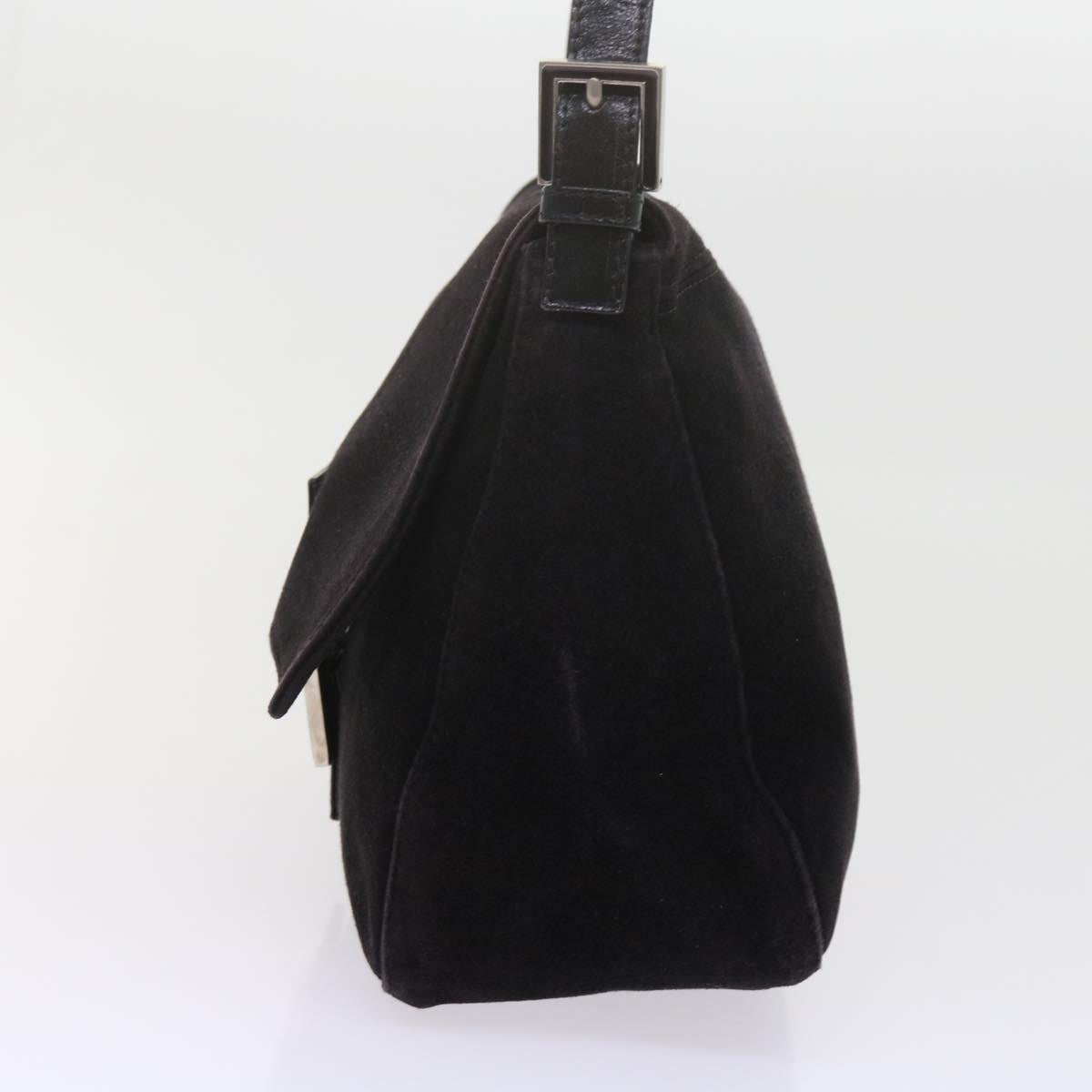 Luxury FendiMamma Baguette Shoulder Bag Suede Black 2308 26325 089bs11079