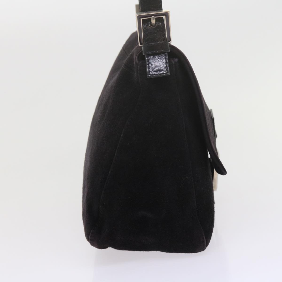 Luxury FendiMamma Baguette Shoulder Bag Suede Black 2308 26325 089bs11079