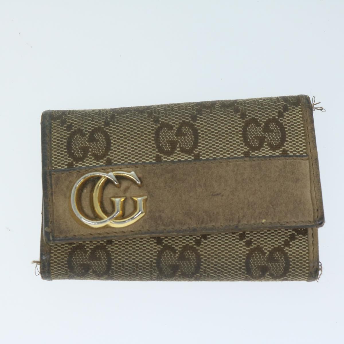 GUCCI GG Canvas Key Case Leather 5Set Beige Black pink  bs11213