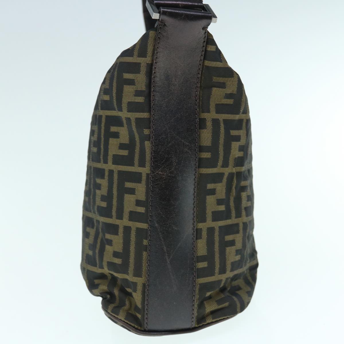 Luxury FendiZucca Canvas Shoulder Bag Black Brownbs11305