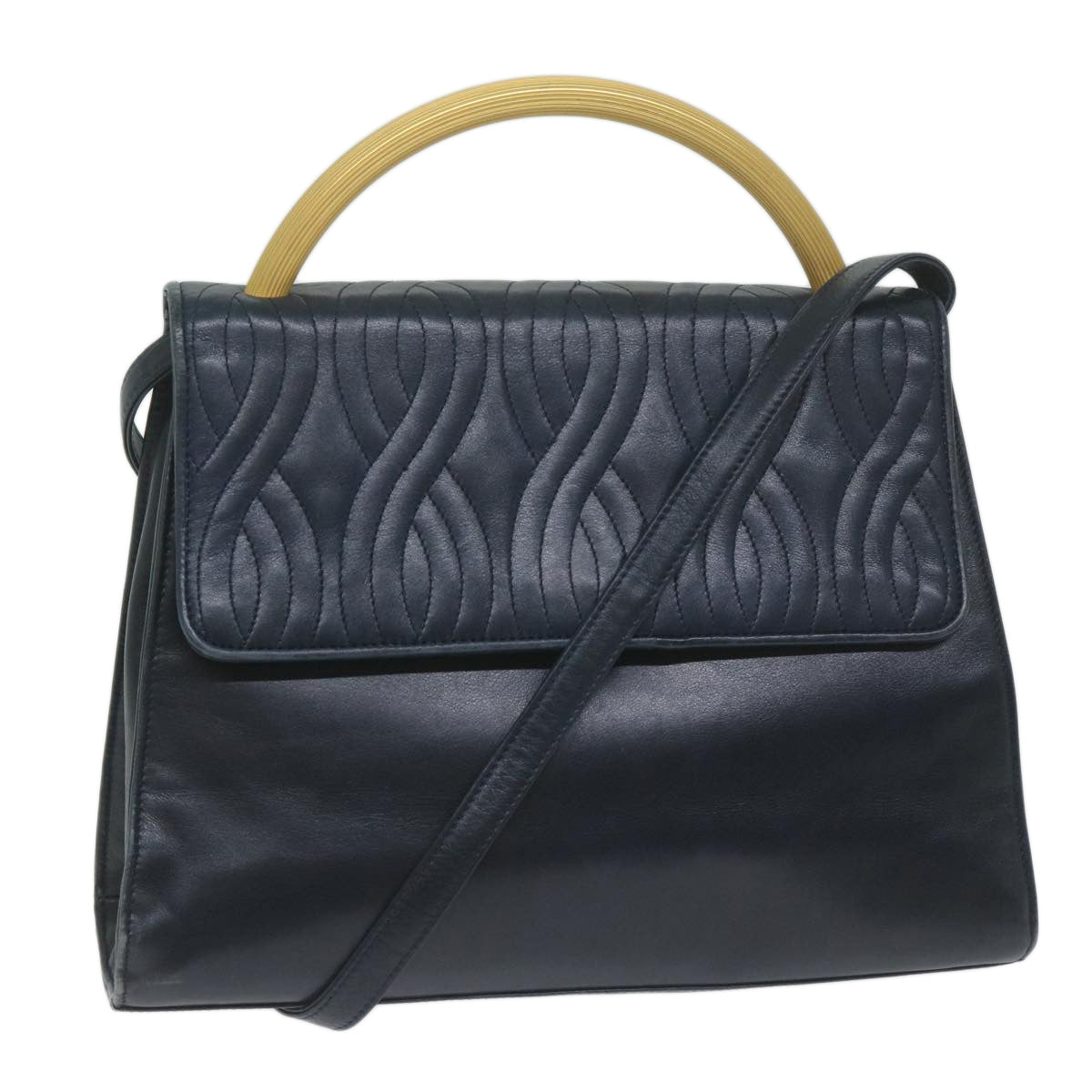 Luxury FendiHand Bag Leather Navybs11310