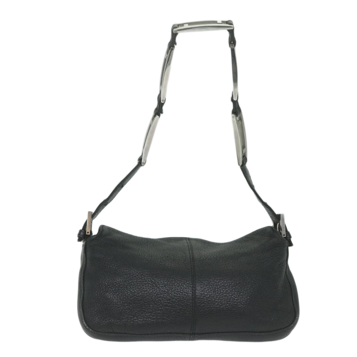 Luxury FendiChain Shoulder Bag Leather Blackbs11311