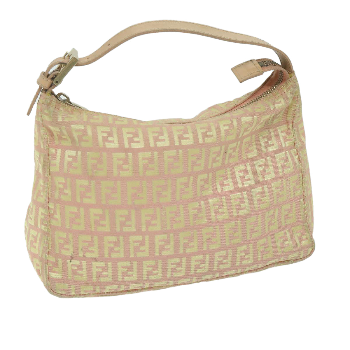 Luxury FendiZucchino Canvas Shoulder Bag Gold Tonebs11478