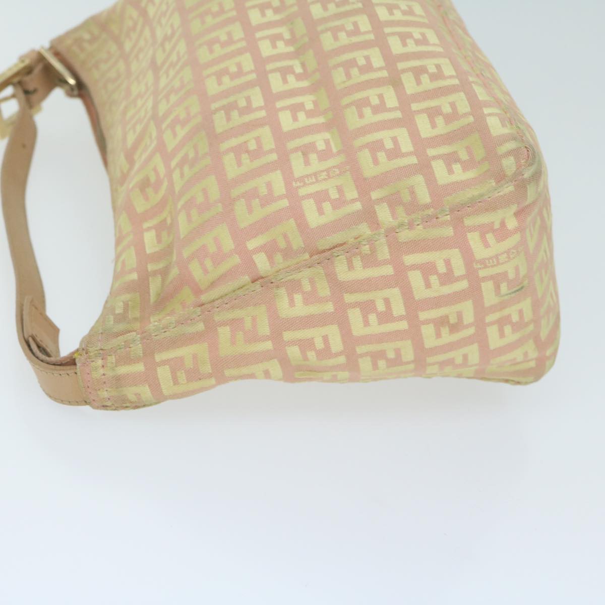 Luxury FendiZucchino Canvas Shoulder Bag Gold Tonebs11478