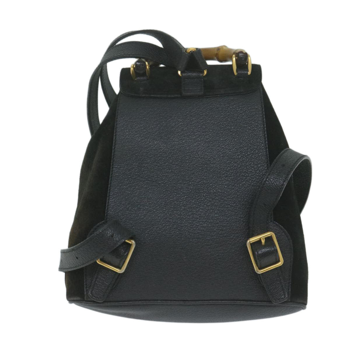 GUCCI Bamboo Backpack Suede Black 003 1956 0030  bs11486