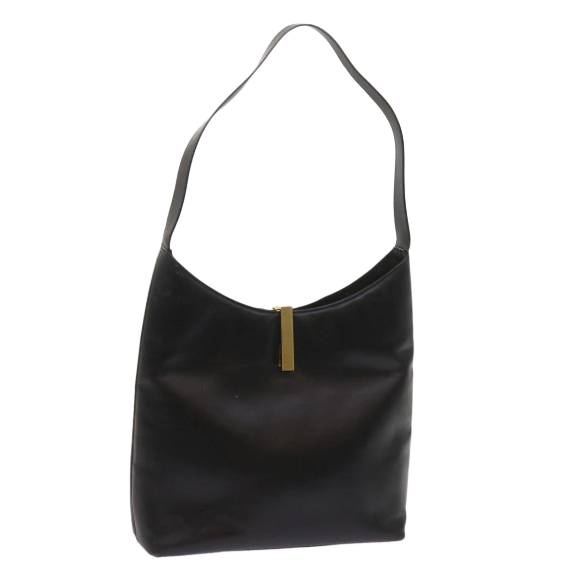 GUCCI Shoulder Bag Leather Black  bs11706