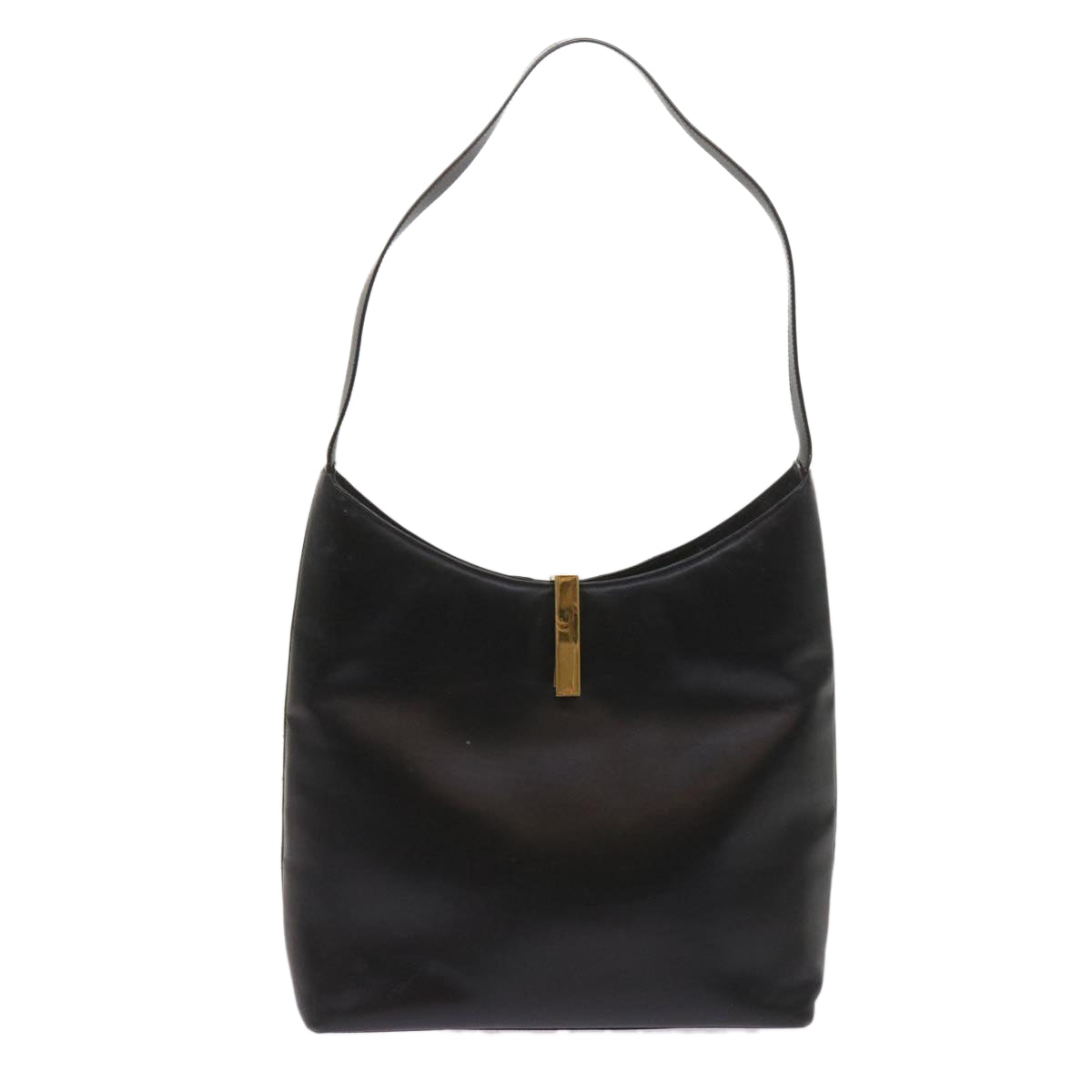 GUCCI Shoulder Bag Leather Black  bs11706