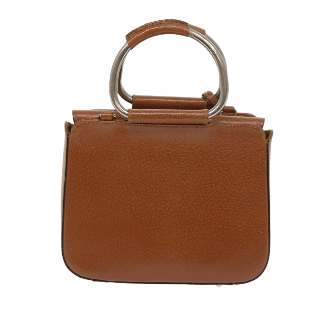 GUCCI Hand Bag Leather Brown  bs11711