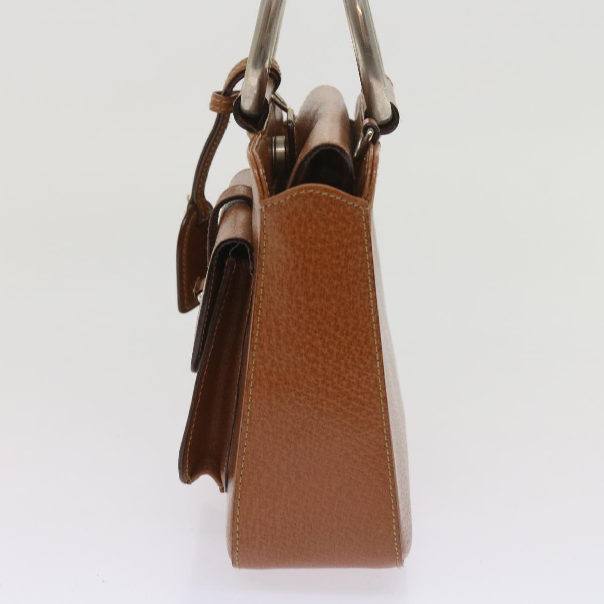 GUCCI Hand Bag Leather Brown  bs11711