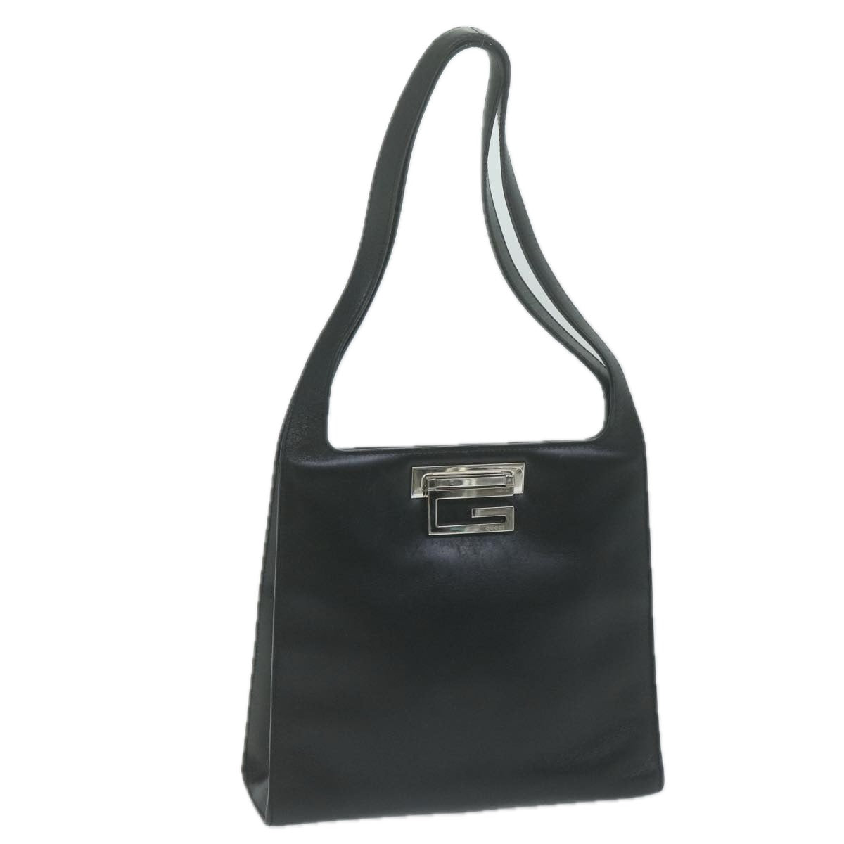 GUCCI Shoulder Bag Leather Black  bs11712
