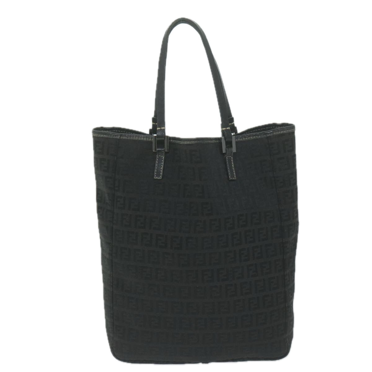 Luxury FendiZucchino Canvas Tote Bag Blackbs11778