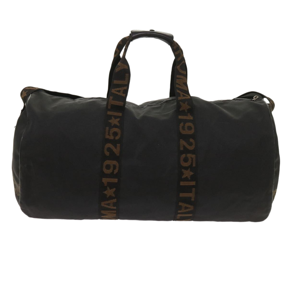 Luxury FendiBoston Bag Canvas 2way Blackbs11779