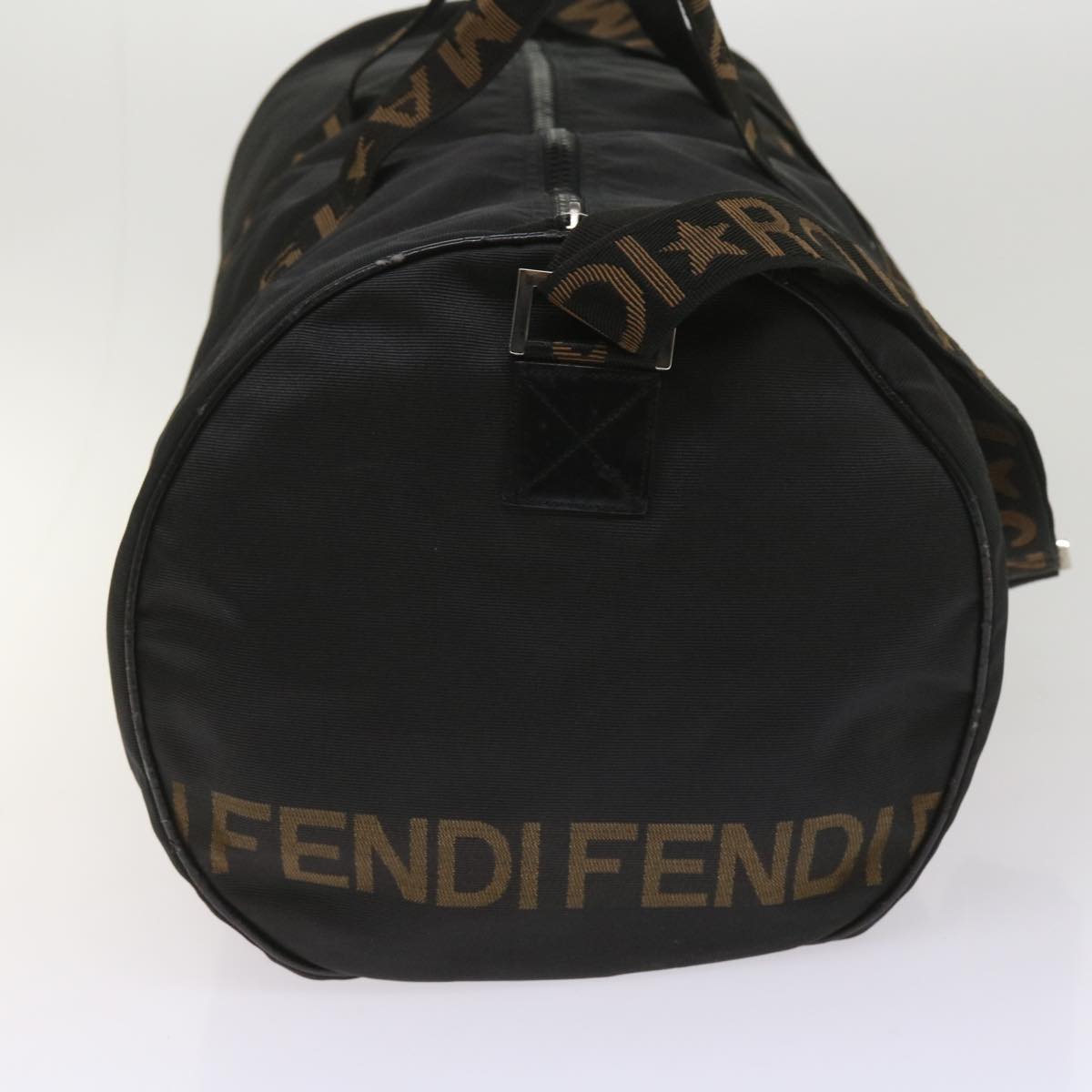 Luxury FendiBoston Bag Canvas 2way Blackbs11779