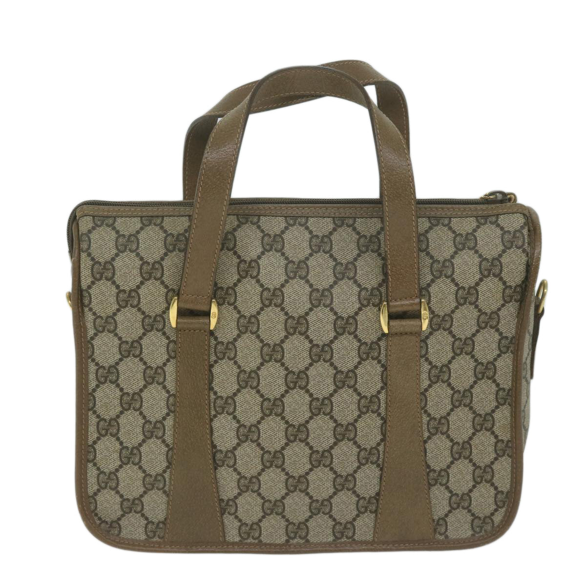 GUCCI GG Supreme Web Sherry Line Hand Bag PVC Beige Red 41 02 039  bs11781