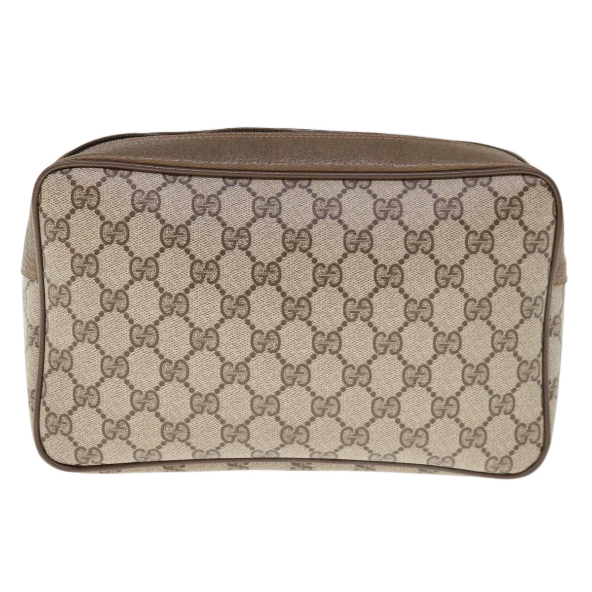 GUCCI GG Supreme Clutch Bag PVC Beige 89 01 044  bs11838