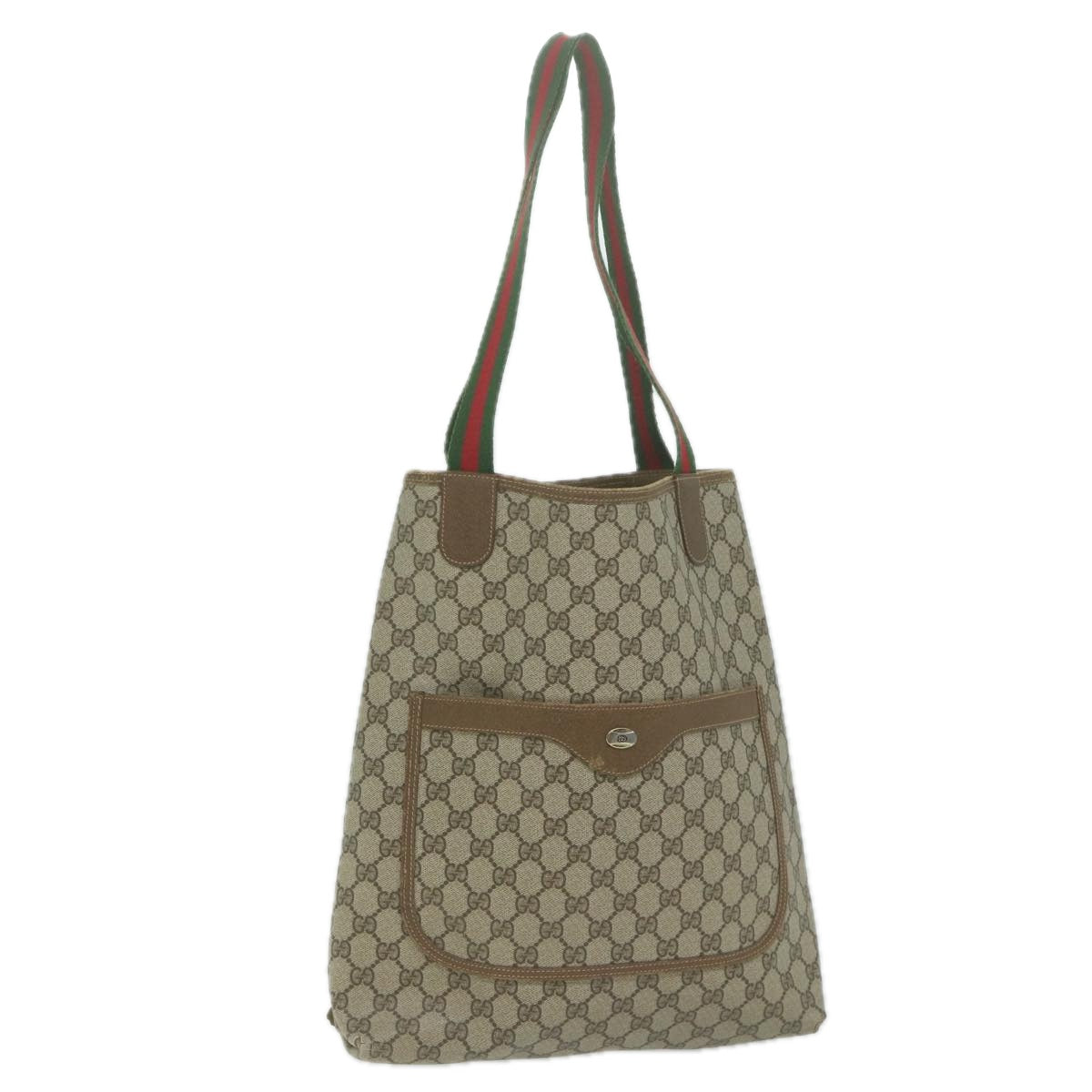 GUCCI GG Supreme Web Sherry Line Tote Bag Beige Red Green 39 02 003  bs11839