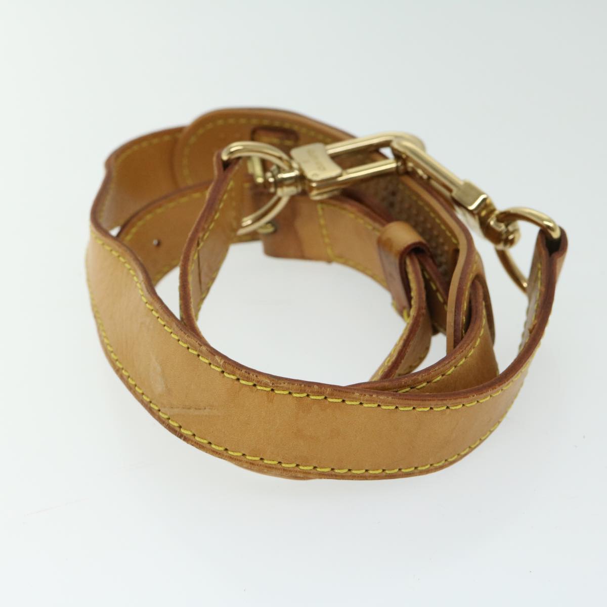 LOUIS VUITTON Adjustable Shoulder Strap Leather 31.1""-37.8"" Beige bs11972