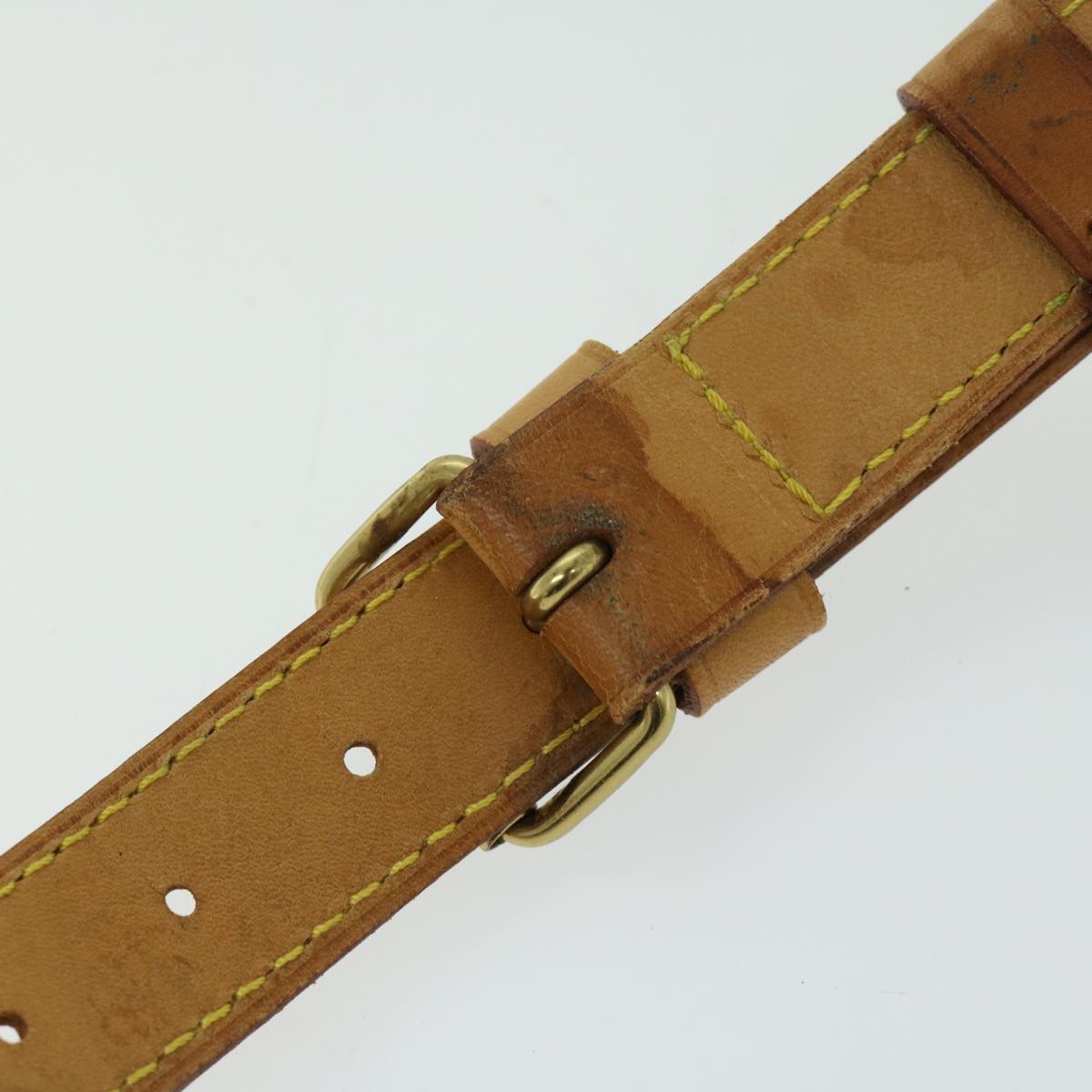 LOUIS VUITTON Adjustable Shoulder Strap Leather 31.1""-37.8"" Beige bs11972