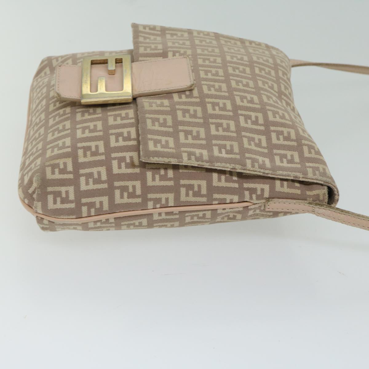 Luxury FendiZucchino Canvas Shoulder Bag Pinkbs12154