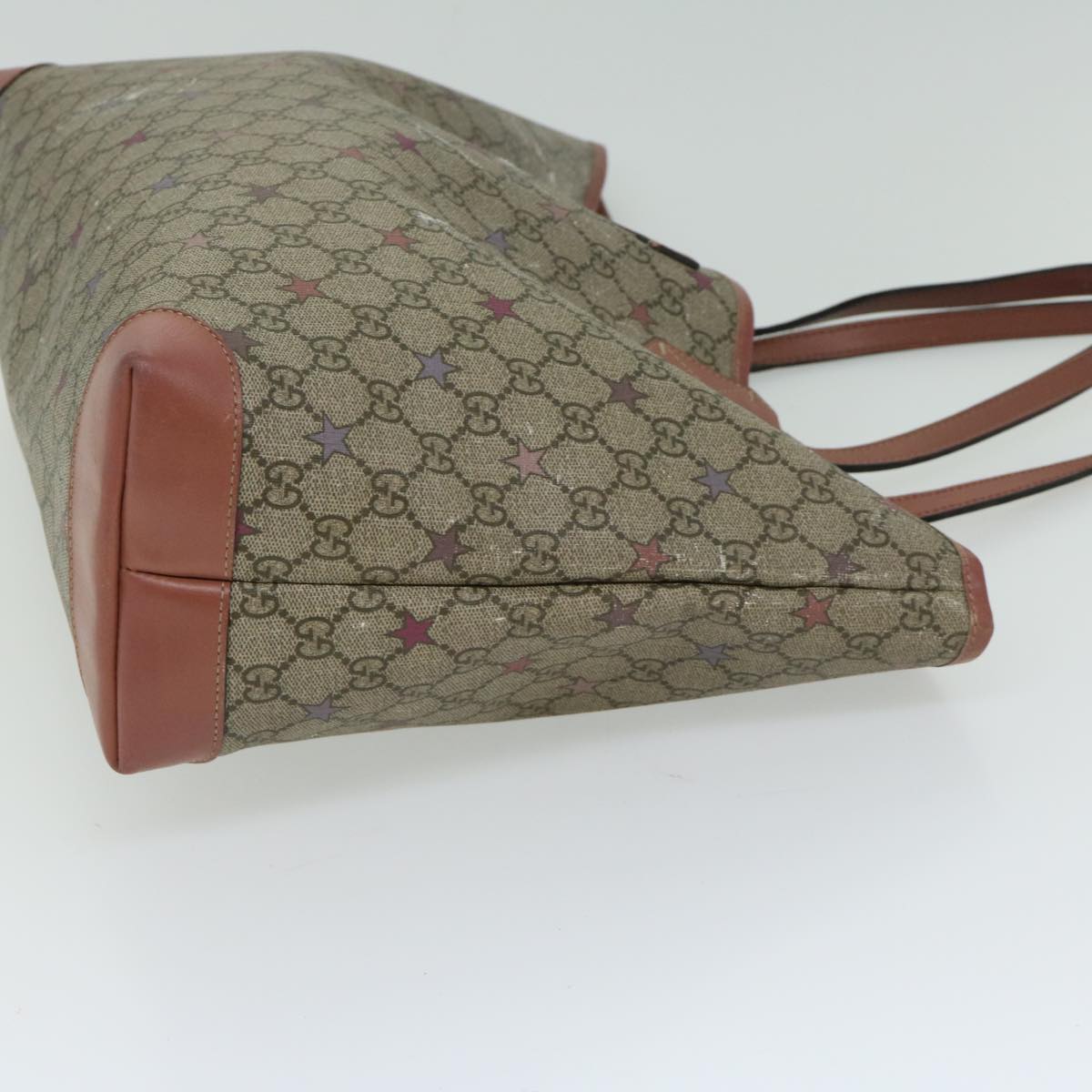 GUCCI GG Supreme Tote Bag PVC Beige 309498  bs12198