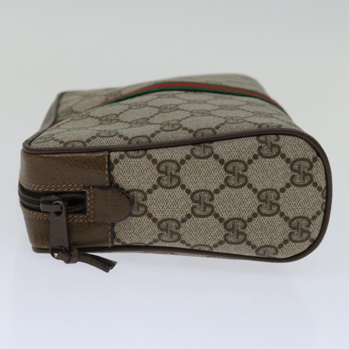 GUCCI GG Supreme Web Sherry Line Clutch Bag PVC Beige 89 01 012  bs12248