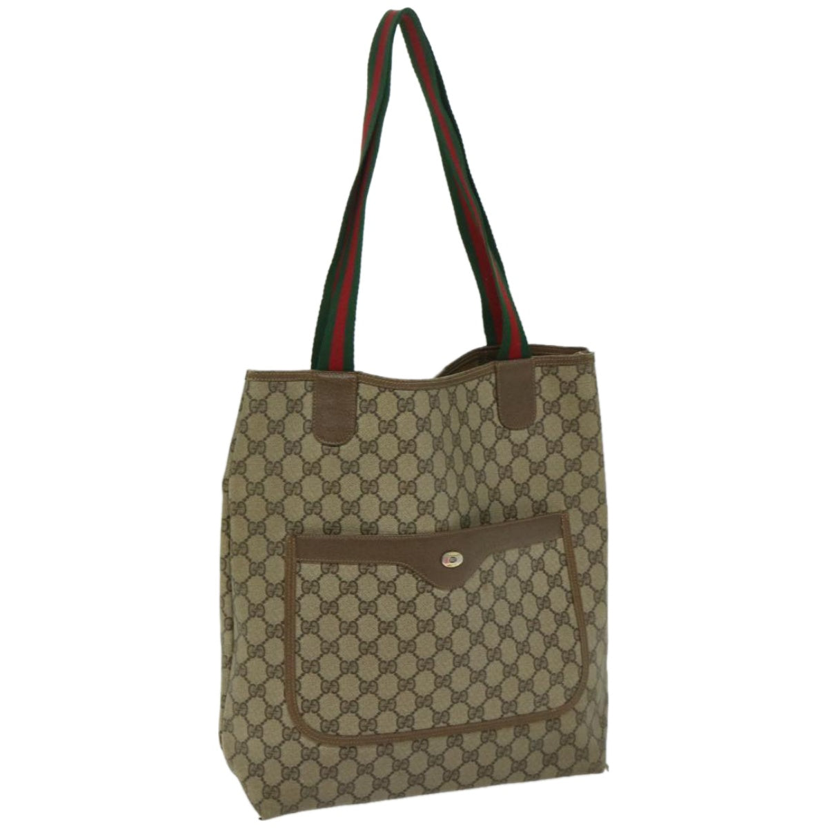 GUCCI GG Supreme Web Sherry Line Tote Bag Beige Red Green 39 02 003  bs12258