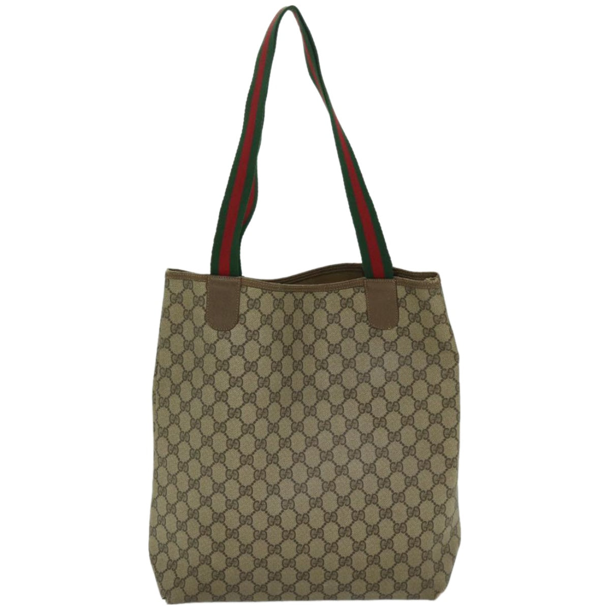 GUCCI GG Supreme Web Sherry Line Tote Bag Beige Red Green 39 02 003  bs12258
