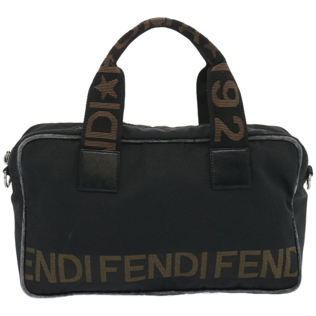 Luxury FendiHand Bag Canvas Blackbs12372