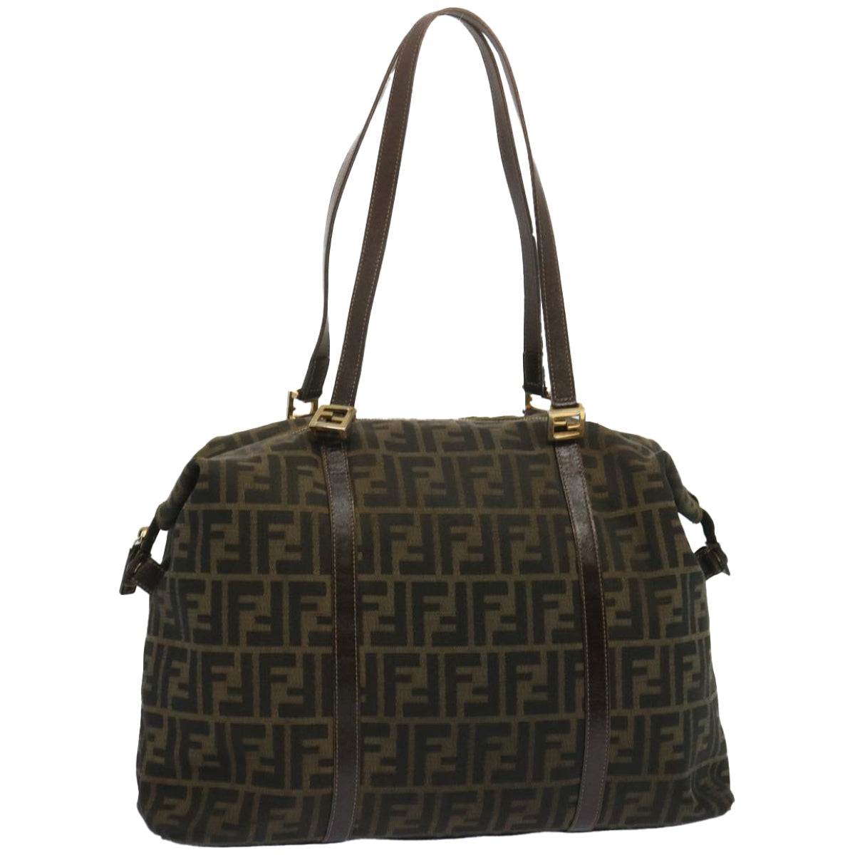 Luxury FendiZucca Canvas Tote Bag Black Brownbs12373