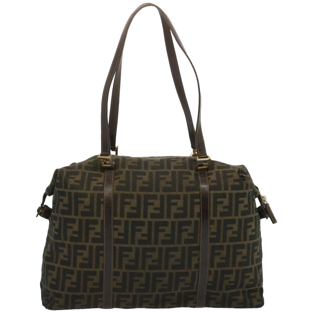 Luxury FendiZucca Canvas Tote Bag Black Brownbs12373