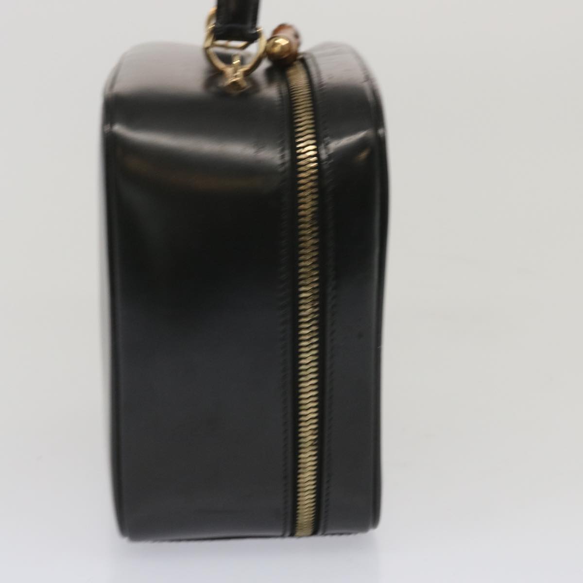 GUCCI Bamboo Hand Bag Leather Black 000 270 0323  bs12393