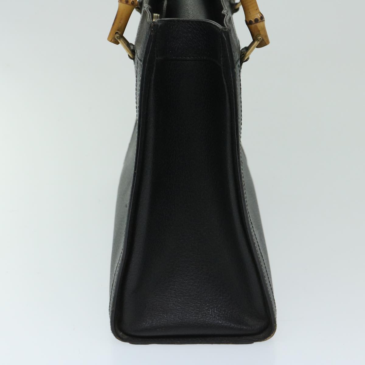 GUCCI Bamboo Hand Bag Leather Black 002 123 0260  bs12400
